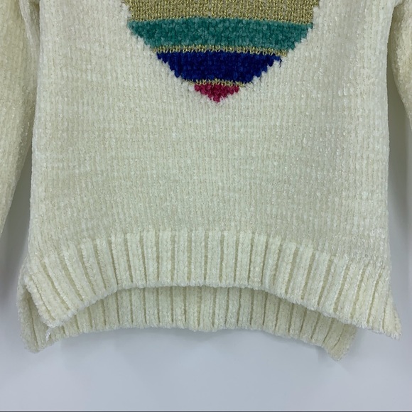 Epic Threads Little Girl's Ivory and Metallic Rainbow Heart Sweater, 2T - Picture 6 of 16